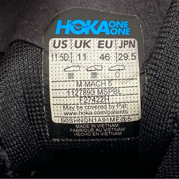 HOKA One One Mach 5 Men’s 11.5D 1127893 MSPBL Running Shoes main image 4